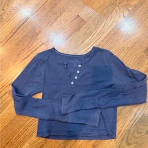 Brandy Melville faded Blue Long Sleeve Tee